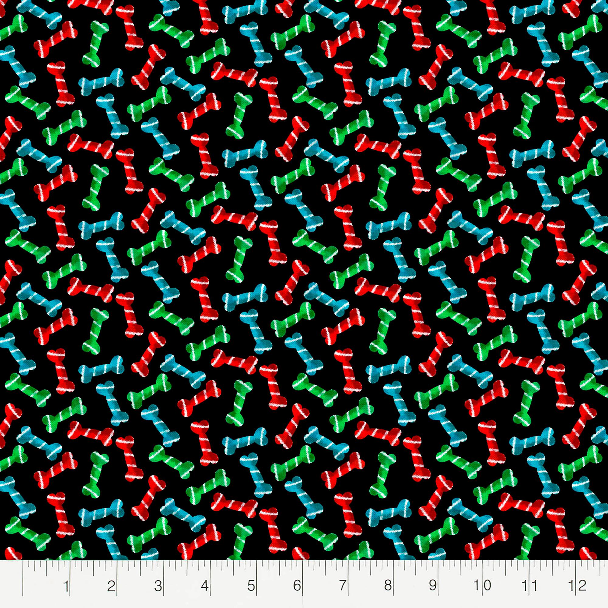 Fabric Editions Dog Bones Cotton Fabric